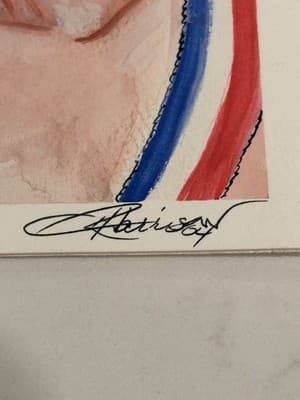 Rare Original Sexy Fantasy Art Drawing Sketch Artist Signed American Girl - Thumbnail 2