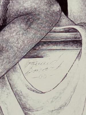 Wow Rare Sexy Woman Print Fantasy Art Drawing Sketch Artist Signed Yr 2000 - Thumbnail 3