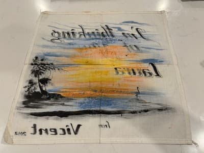 Lovely Island Thinking Of You Design Cloth Original Fantasy Art Drawing Sketch - Thumbnail 2