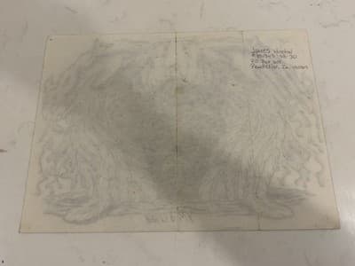 Rare Original Abstract African Woman Fantasy Art Drawing Sketch Artist Signed - Thumbnail 3