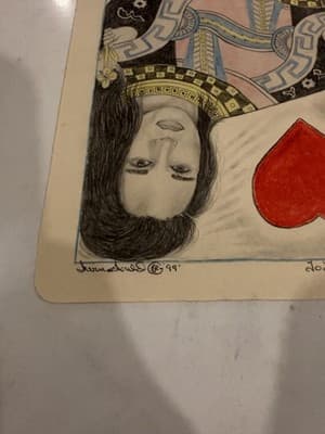 Sexy Queen Of Hearts Fantasy Girl Art Drawing Sketch "Melissa" - Thumbnail 2