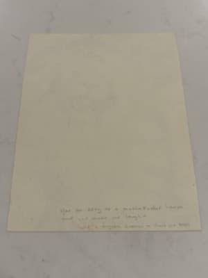 Vtg Woman & Lion 🦁 Rare Original Sexy Fantasy Art Drawing Sketch Artist Note - Thumbnail 3