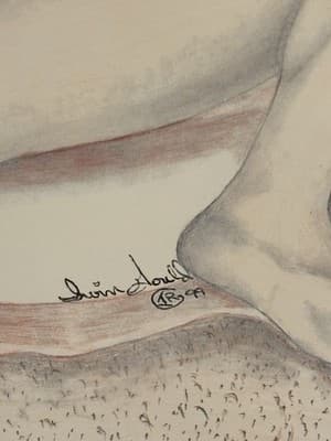 Lifeguard Sexy Fantasy Art Drawing Sketch Artist Signed - Thumbnail 3