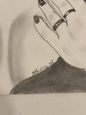 Original Sexy Fantasy Art Drawing Sketch Artist Signed 2000 - Thumbnail 2