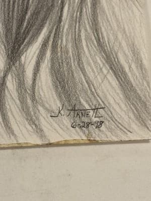 Rare Original Sexy Fantasy Art Drawing Sketch Artist Signed - Thumbnail 2