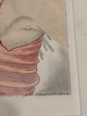 Rare Original Sexy Fantasy Art Drawing Sketch Artist Signed - Thumbnail 3