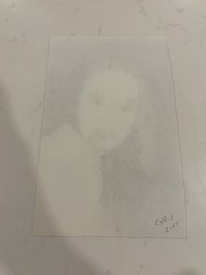Rare Original Woman Portrait Art Fantasy Drawing Sketch Artist Signed Yr 2007 - Thumbnail 2