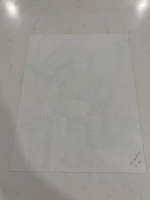 Unique Original Fantasy Art Drawing Sketch Artist Signed Girl Flowers 2001 - Thumbnail 2