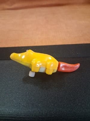 Vintage Hong Kong Wind-Up Swimming Toy - As Is Seen - 1980s Bath Toy Rare! Gator - Thumbnail 5