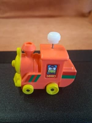 Keroppi Geeen Frog Train Pop Up Wind-Up Toy Sanrio Retro Vintage 1992 RARE Works - Thumbnail 3