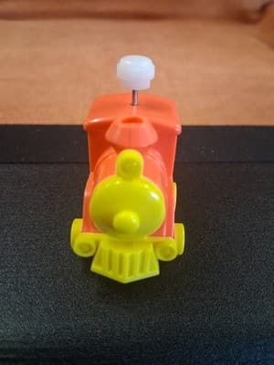 Keroppi Geeen Frog Train Pop Up Wind-Up Toy Sanrio Retro Vintage 1992 RARE Works - Thumbnail 2