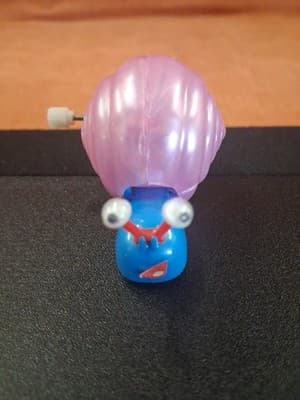 Cute Pink Snail Vintage Wind-Up Plastic Toy Made In Japan 1980s - Thumbnail 2