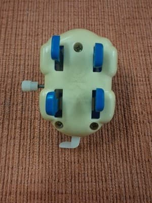 Vtg Swimmng Beaver Blue Wind-Up Plastic Toy Made In Japan 1980s Works Bandai - Thumbnail 5