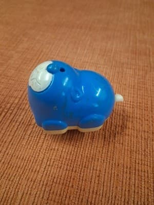 Vtg Swimmng Beaver Blue Wind-Up Plastic Toy Made In Japan 1980s Works Bandai - Thumbnail 4
