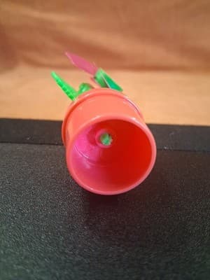 Vintage Flower Pot Pink Pedals Wind-Up Plastic Toy Made In Japan 1980s Works - Thumbnail 5
