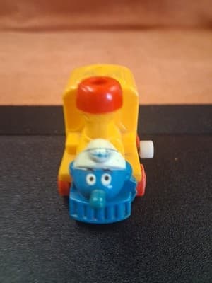 Vintage Smurf Wind-up Toy Train (Galloob Peyo 1982) - Thumbnail 4