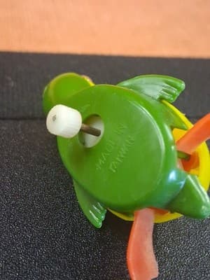 Vintage Wind-Up Swimming Turtle Toy -Works!- 1980s Bathtub Toy Taiwan - Thumbnail 7