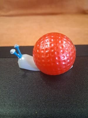 Cute Snail Vintage Wind-Up Plastic Toy Made In Japan 1980s - Thumbnail 5