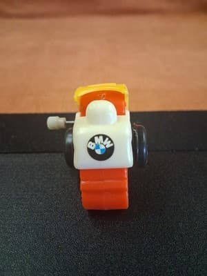 Vtg Bmw Bike Racer Wind-Up Plastic Toy Made In Japan 1980s Works - Thumbnail 2