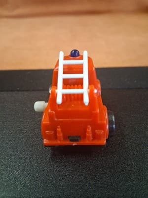Wind Up Fire Truck Limited FD Red Plastic Toy 1980s As Is - Thumbnail 4