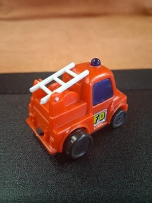 Wind Up Fire Truck Limited FD Red Plastic Toy 1980s As Is - Thumbnail 5