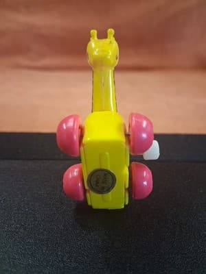 Vintage Playwell Wind-up Ramblers Mini Animal Giraffe Pink Wheels RARE! - Thumbnail 6