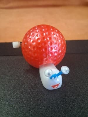 Cute Snail Vintage Wind-Up Plastic Toy Made In Japan 1980s - Thumbnail 2