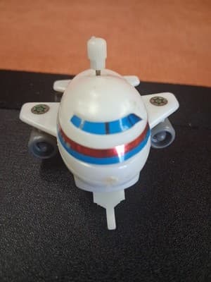 Vintage Airplane Jet Shinsei Wind-Up Plastic Toy Made In Japan 1980s As Is - Thumbnail 2