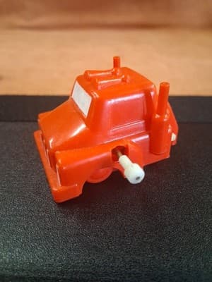 Vintage Truck Red Wind-Up Plastic Toy Made In Japan Bandai 1980s - Thumbnail 2
