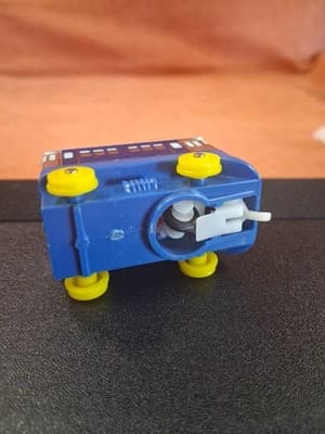 Vintage Train Car Wind-Up Plastic Toy Made In Japan 1980s - Thumbnail 7