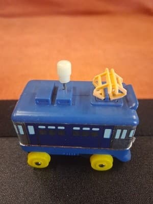 Vintage Train Car Wind-Up Plastic Toy Made In Japan 1980s - Thumbnail 5
