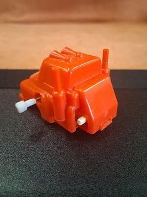 Vintage Truck Red Wind-Up Plastic Toy Made In Japan Bandai 1980s - Thumbnail 3