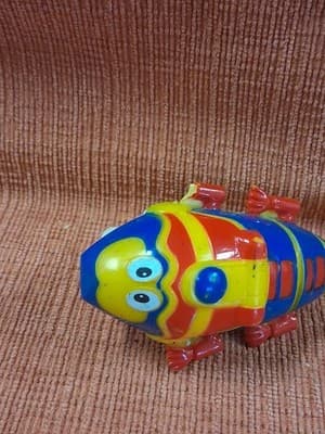 Vtg Rare Wind-Up Fish Vjbrant Plastic BathtubToy Made In Japan 1981 - Thumbnail 3