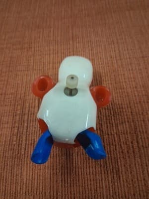 Vtg Swimmng Hippo Red Wind-Up Plastic Toy Made In Japan 1980s Taiwan - Thumbnail 5