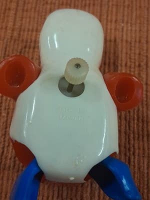 Vtg Swimmng Hippo Red Wind-Up Plastic Toy Made In Japan 1980s Taiwan - Thumbnail 6