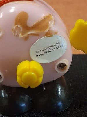Fun World Vintage Wind-Up Plastic Toy Made In Hong Kong 1980s - Thumbnail 4