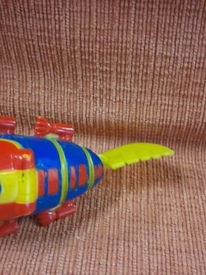 Vtg Rare Wind-Up Fish Vjbrant Plastic BathtubToy Made In Japan 1981 - Thumbnail 4