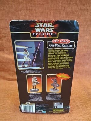 Star Wars Episode 1 Obi-Wan Kenobi Epic Force Action Figure 1999 New In Box - Thumbnail 4