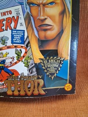 1998 ToyBiz Marvel Famous Covers The Mighty Thor Action Figure NEW - Thumbnail 4