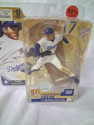 McFarlane Kazuhisa IshII LA Dodgers #17 Action Figure Debut Brand New MLB - Thumbnail 2