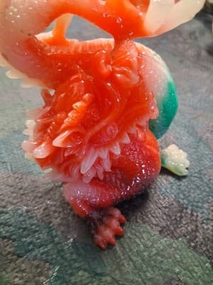 Vintage Resin Dragon Holding Crystal Ball Statue Feng Shui Home Decor - Thumbnail 9