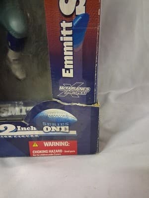EMMITT SMITH Dallas Cowboys McFarlane NFL 12" Series 1 Figure VERY DMG PKG READ - Thumbnail 4