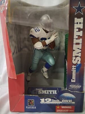 EMMITT SMITH Dallas Cowboys McFarlane NFL 12" Series 1 Figure VERY DMG PKG READ - Thumbnail 5