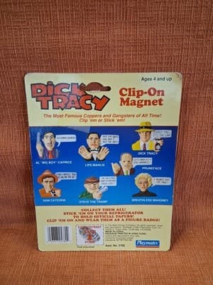 Dick Tracy 1990 Pruneface Clip-On Magnet Playmates Toys NIP Disney NIB - Thumbnail 2