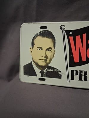 Vintage 60's's George Wallace For President Metal License Plate - Thumbnail 2