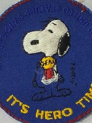 Vintage 1971 Snoopy Peanuts Patch "It's Hero Time" Embroidered Sew On Schulz - Thumbnail 2