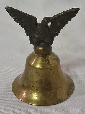 Vintage The North Field Inn Year Round Sports Bell Eagle Brass - Thumbnail 3