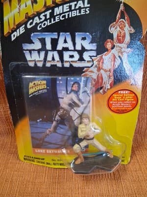 Luke Skywalker Star Wars Action Masters Metal Figure 1994 Diecast Vtg Sealed New - Thumbnail 2
