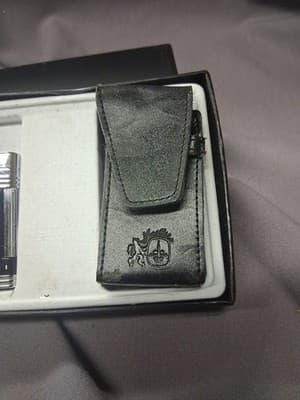 Calibri of London Chancellor Butane Cigarette Lighter Blk & Chrome - Thumbnail 3
