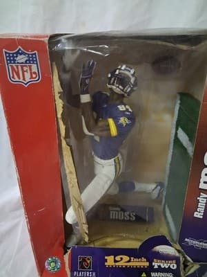McFarlane NFL - Randy Moss 12" Inch Figure - Vikings - Series 2 - 2004 Box Dmg - Thumbnail 4